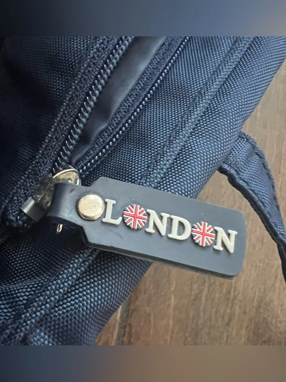 Harrod's London Navy Blue Nylon Purse